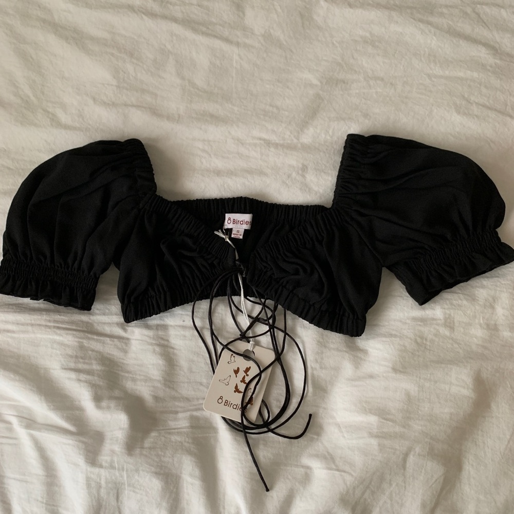 peppermayo cropped tie top